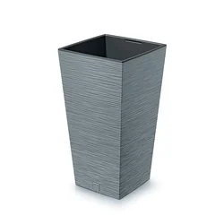 Prosperplast Saksija Furu square h265, Siva