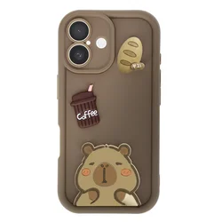AVIZAR Ovitak za iPhone 17 s 3D motivi Capybara, Rjava, (5000275013)