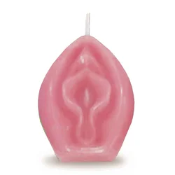 Edenova sveča - Vonj vanilije, oblika vagine - Roza