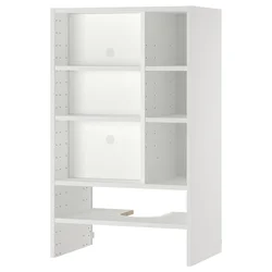 METOD Zid.okv.elem. za ugradni aspirator, bela, 60x37x100 cm
