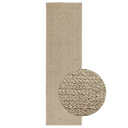 Tepih ZIZUR bež 80 x 250 cm s izgledom jute unutarnji i vanjski