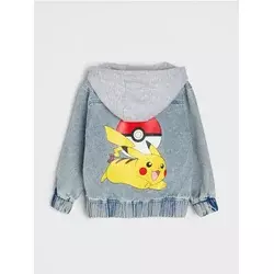 Sinsay - Jakna od trapera s kapuljačom Pokemon - tirkizno