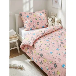 Sinsay - Komplet pamučne posteljine Hello Kitty - pastelno roze