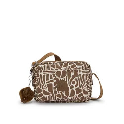 KIPLING Torba za čez ramo Abanu M rjava/bela