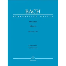 BACH J.S.:MOTETS BWV 225-230 CHORAL SCORE