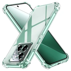 Silikonska futrola s ojačanim rubovima za Xiaomi 14 Pro - Prozirna KP30982