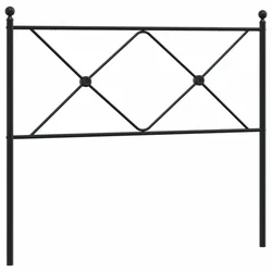 Vidaxl Kovinsko nadomestno vzglavje črno 107 cm