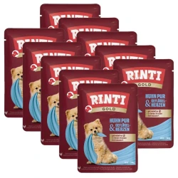 Vrečka RINTI GOLD PUR piščančja & perutninska srca 10 x 100 g