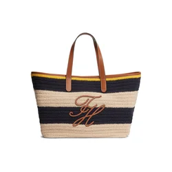 TOMMY HILFIGER Nakupovalna torba  bež / mornarska