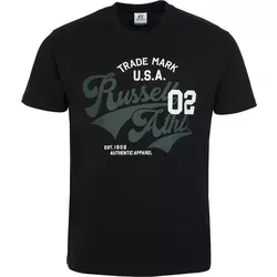 Russell Athletic Herren T-Shirt – 100% Baumwolle, Rundhals, Logo Auf Der Brust, Sportliche Passform