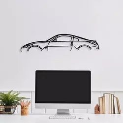 Wallity Zidna dekoracija Nissan 350Z Silhouette, 70x15 cm, 1.5 mm, Crna