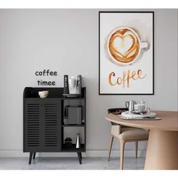 Hanah Home komoda za kafe kutak Magnetar, 90 cm, crna