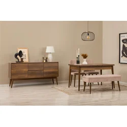 Hanah Home Trpezarijski set Vina 02 1048, Smeđi