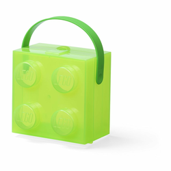 LEGO kutija za užinu sa ručkom - Prozirno zelena