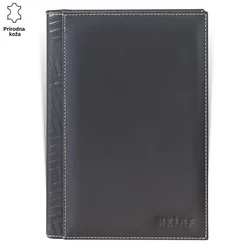 Princ Leather Kožni Rokovnik, B5, 330 listova, Sivi