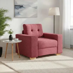 Sofa fotelja vino crvena 100x78x80 cm tkanina