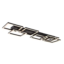 Rabalux LED Plafonjera sa daljinskim Fatma, 40W, 3000-6500K, 100x33cm, Crna