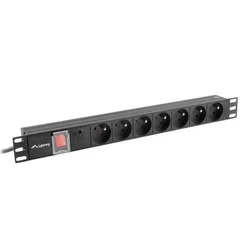 slomart Napajalna letev Rack PDU 19, 7x poljska vtičnica, 16A