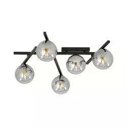 Plafonska svetiljka SMART 5xE14/10W/230V crna/siva