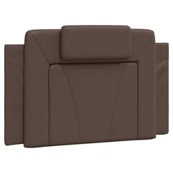 Vidaxl Blazina za vzglavje Viana rjava 80 cm umetno usnje