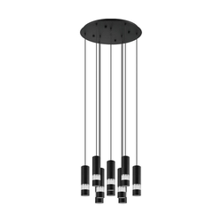 Eglo 39708 - LED luster na sajli BERNABETA 10xGU10/4,6W/230V crna