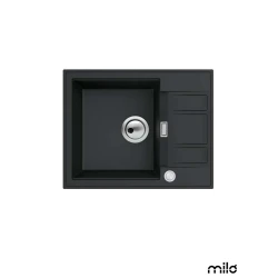Milo Granitna sudopera Avangard, o90, 58x46cm, Lava stone