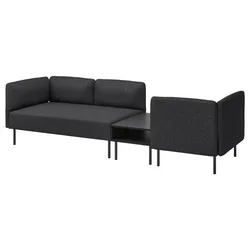 LILLEHEM Modul. sofa trosed s pom. stočićem, Gunnared tamnosiva/metal