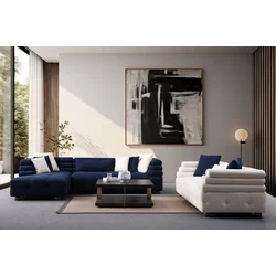 Atelier del Sofa Ugaona garnitura Boston, 300x186 cm, Plava