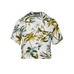 KOROSHI Bluza turkizna/rjava/oliva/bela