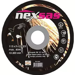 Nexsas rezna ploča za metal 125 x 1.0 x 22.23 #50 kom ( 21616 )