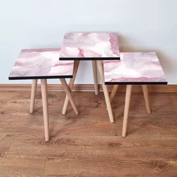 Hanah Home Set klub stočića 3Shp170, 3 komada, Šarena