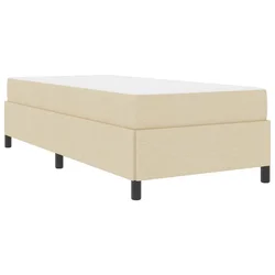 Vidaxl Postelja z vzmetnico Krem, Črna 80 x 200 cm