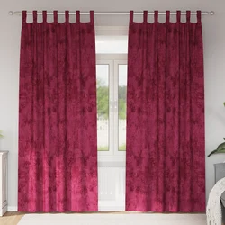 Baršunaste zavjese 2 pcs boja crnog vina 260 x 140 cm Baršun