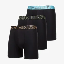 Bokserji Under Armour Performance Tech Solid 6in 3-Pack Black S