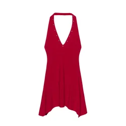 Pull&Bear Poletna obleka rdeča