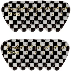 Fender 351 Shape Premium Picks Medium Checker 12 Pack
