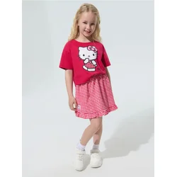 Sinsay - Komplet: majica i suknja-šorts Hello Kitty - šareno