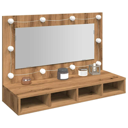 Ormarić s ogledalom i LED zaslonom Artisan hrast 90x31,5x62 cm