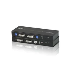 ATEN USB DVI Dual View Cat 5 KVM Extender (1024 x 768@60m) (CE604-AT-G)