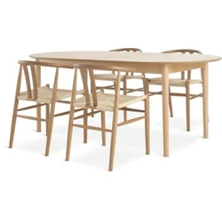 MARSTRAND D200/280 sto natur hrast + 4 GUDERUP natur hrast