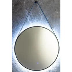 Ceramica lux Ogledalo alu-ram fi60, matt black, touch-dimer prednji, sa kaišem- CL9 300018