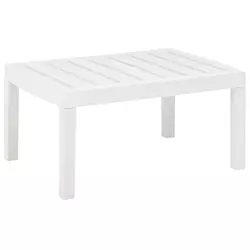 Den Vrtna mizica bela 78x55x38 cm plastična
