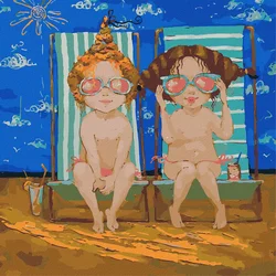 Ideyka Slikanje po številkah – Rožnata očala ©Katya Dudnik 40 x 40 cm
