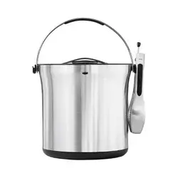 Ice bucket and tong set, stainless steel, SteeL - OXO