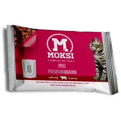 MOKSI Preliv za mačke Govedina u sosu 4x100g