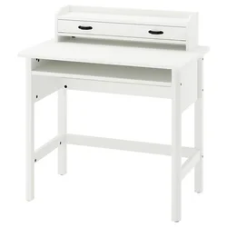 BRYTNING Radni sto s nadgradnom jedinicom, bela, 85x53 cm