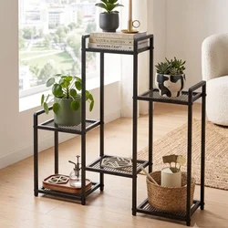 Hanah Home dekorativni stalak za biljke Stira, 67 cm, crni