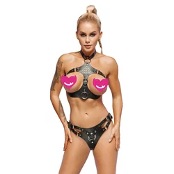 Zado Leather Harness Set 2001055 Black XXL