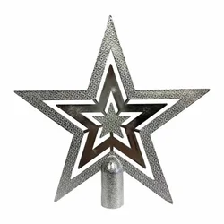 Vrh zvezda za bor srebrna 18 cm ( 51-611000 )