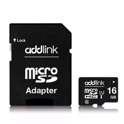 Micro SD Card 16GB ADDLink Class 10 UHS1+adapter UHS1